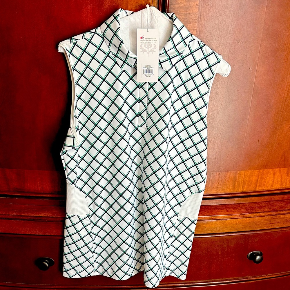 Sleeveless plaid Women's Top